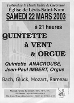 Affiche du concert