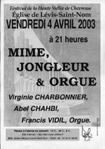 Affiche du concert