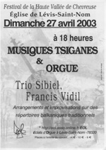 Affiche du concert