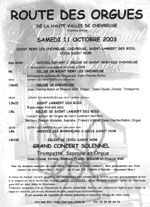 Affiche de la Route des Orgues