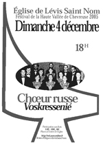 Affiche du concert